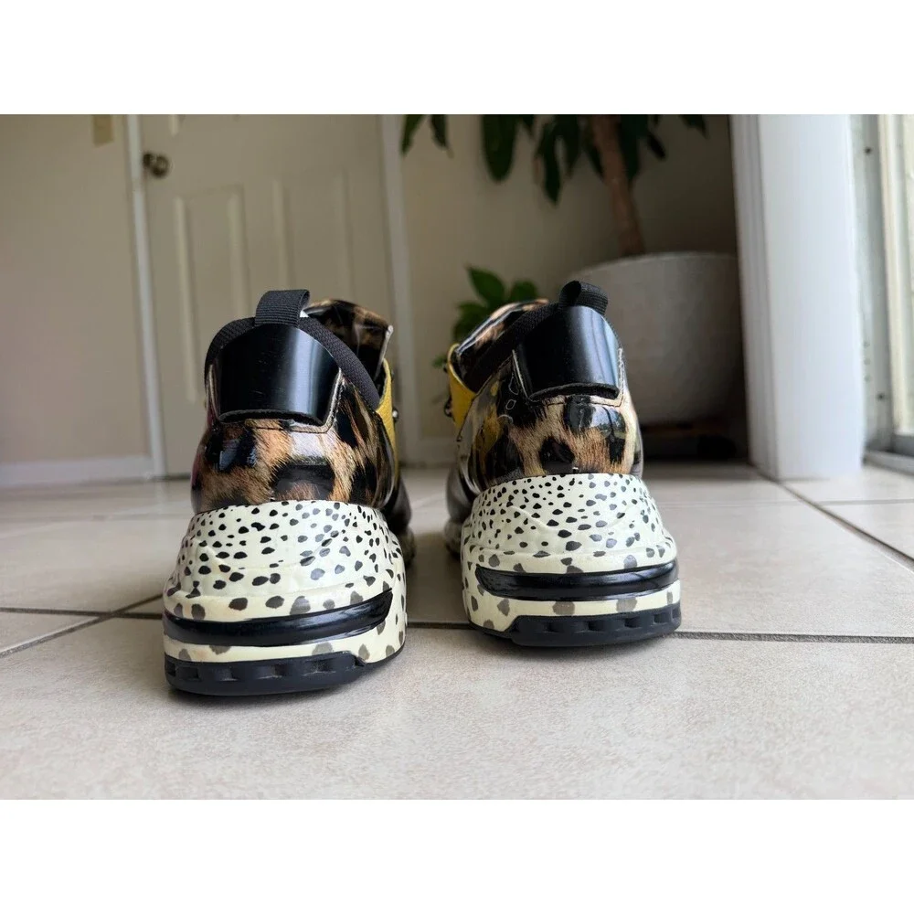 Steve Madden Ridge Yellow Multi Animal Print Men's Sneakers Size 11 M RIDG01M1